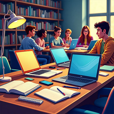 student laptop